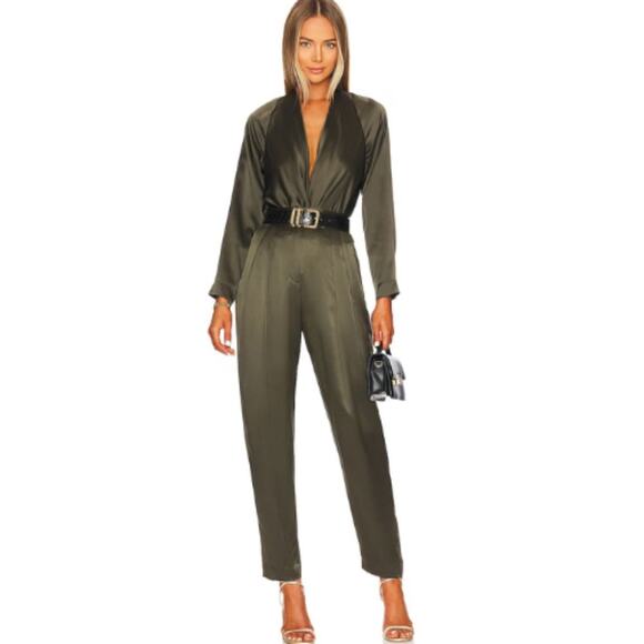 The Sei Long Sleeve Wrap Bodysuit in Army NWT Size 6 - Picture 5 of 5